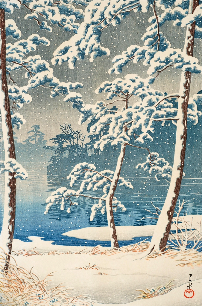 Twenty Views of Tokyo: Senzoku Pond by Hasui Kawase (1928) from Christie's