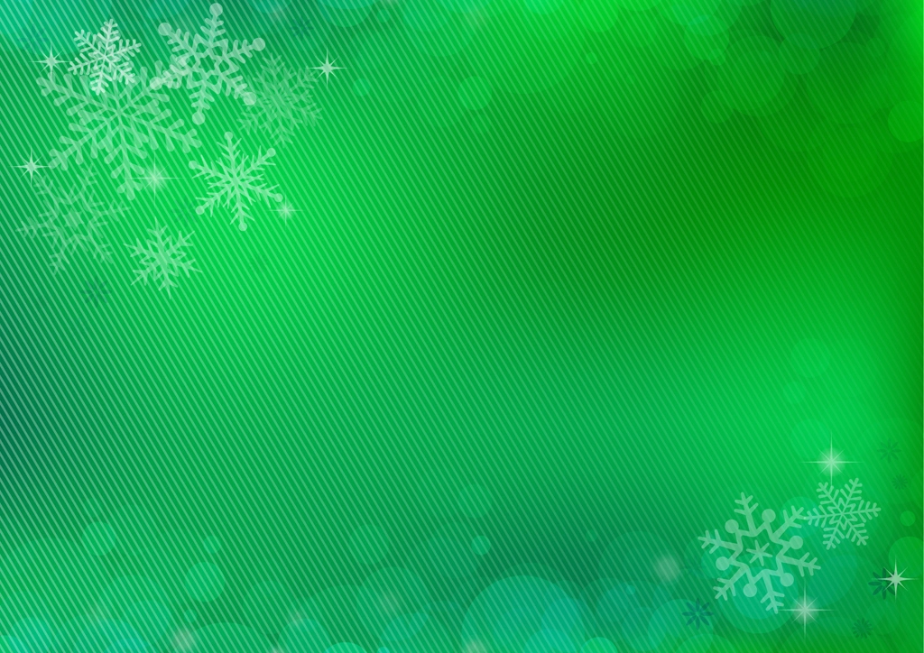 Green Snowflake and Bokeh Frame Background Illustration