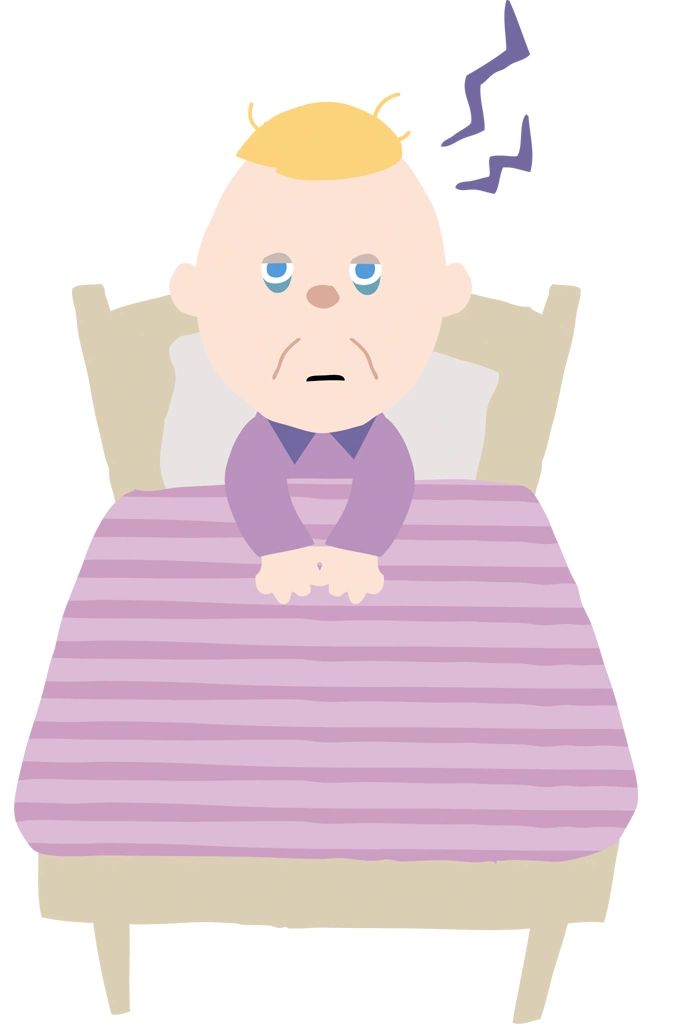 Sleep Deprived Old White Man, Illustration