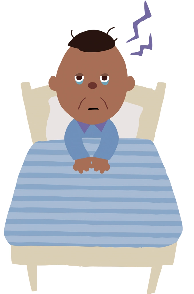 Sleep Deprived Old Black Man, Illustration