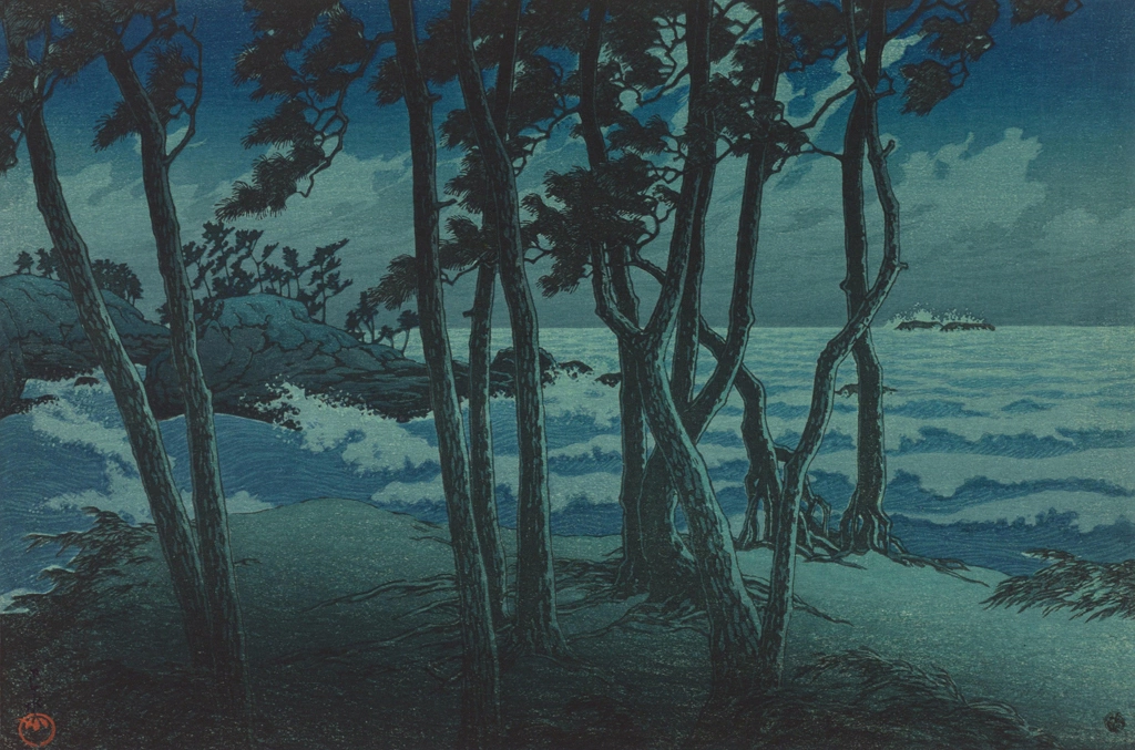 Souvenirs of My Travels, 3rd Series: Hinomisaki, Izumo by Hasui Kawase (1924), from Souvenirs of My Travels, 3rd Series