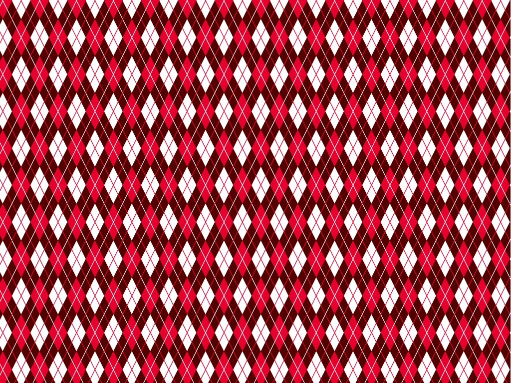 Red and White Argyle Check Pattern Background Illustration