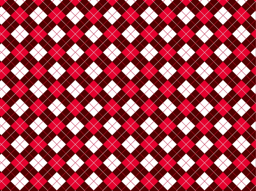 Red and White Argyle Square Check Pattern Background Illustration