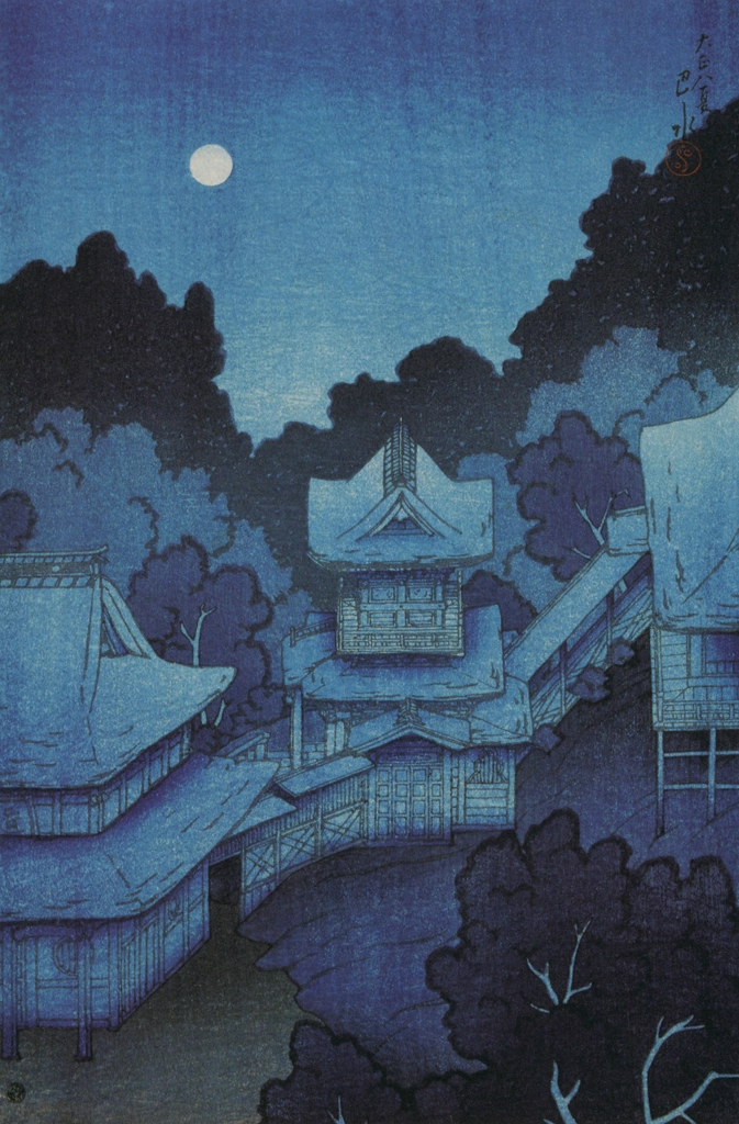 「旅みやげ 第一集 仙台の寺」 川瀬巴水 （1919年）, 川瀬巴水作品集より