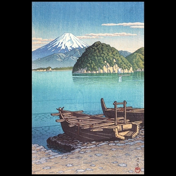 「三津浜の朝」 川瀬巴水 （1953年）