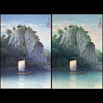 「朝鮮八景 扶余落花巖」 川瀬巴水 （1939年）