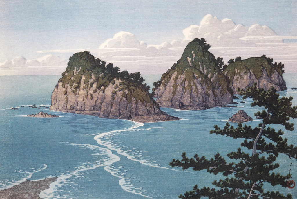 「伊豆堂ヶ島」 川瀬巴水 （1937年）, 生誕130年 川瀬巴水展 郷愁の日本風景より