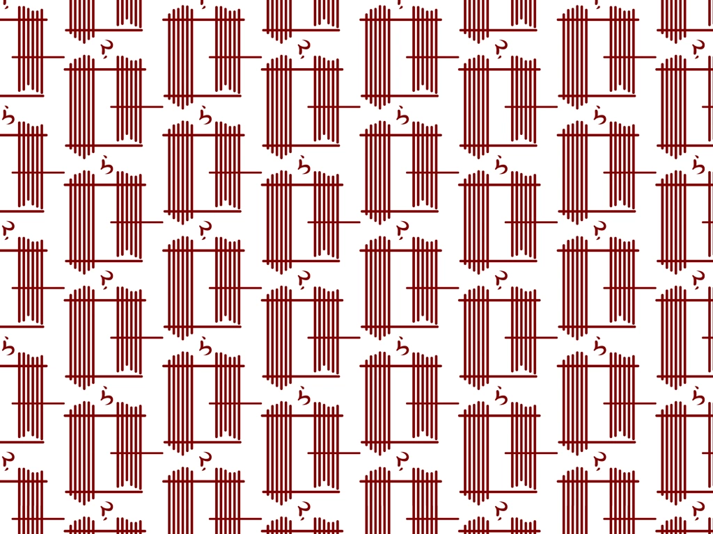 Red Ichimura Lattice Pattern with White Background Illustration