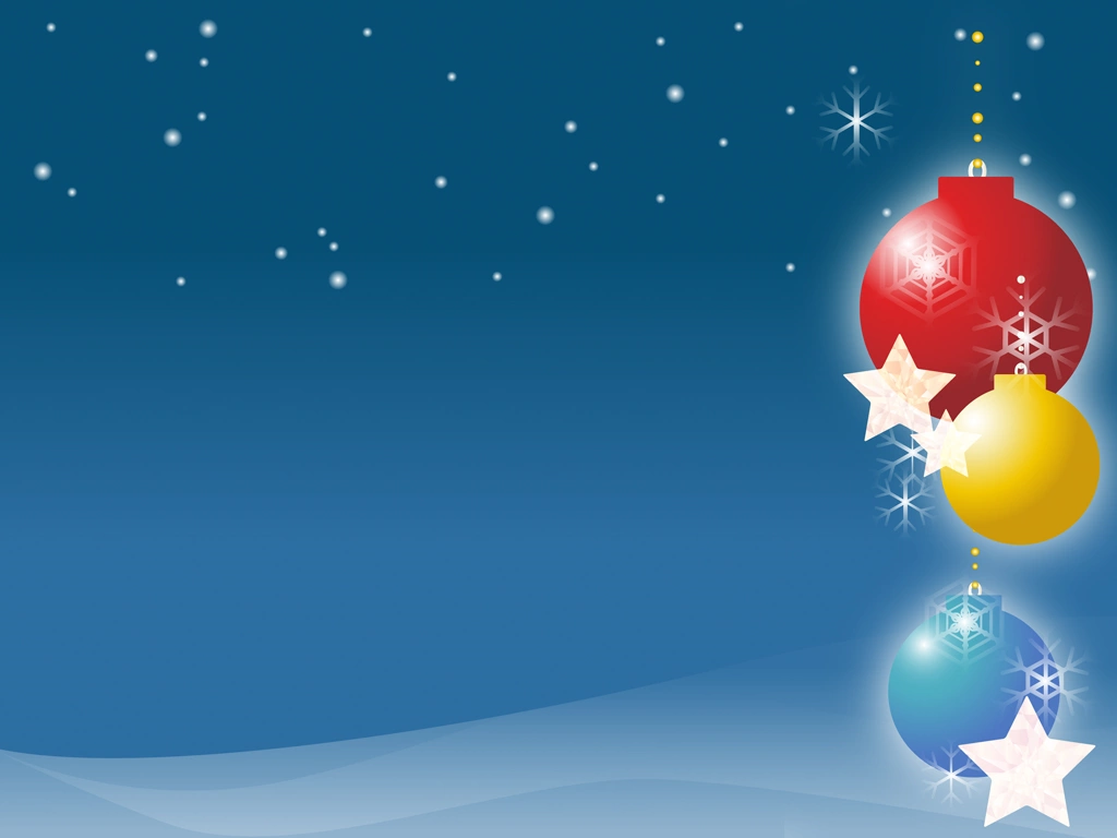 Christmas Ornament Ball with Blue Background Illustration