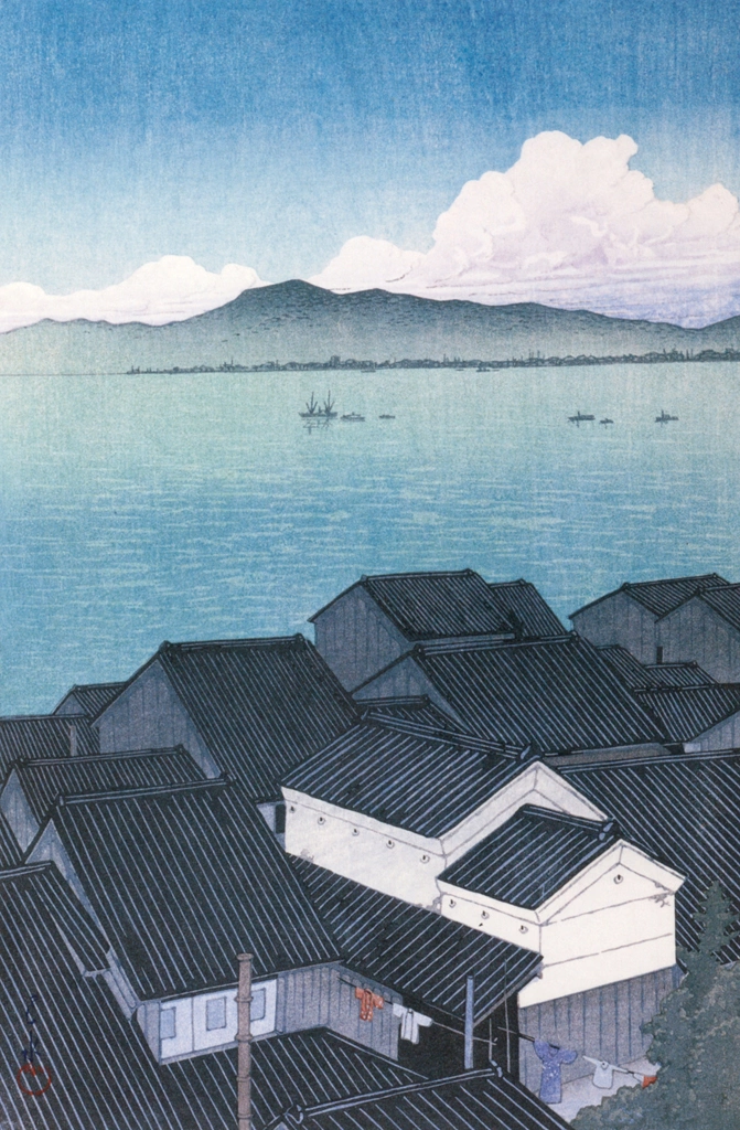 「東海道風景選集 駿河興津町」 川瀬巴水 （1934年）, 生誕130年 川瀬巴水展 郷愁の日本風景より