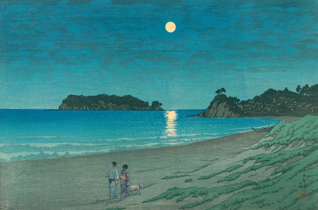 Shichirigahama by Hasui Kawase (1930), from Kawase Hasui Woodblock Print Collection 2