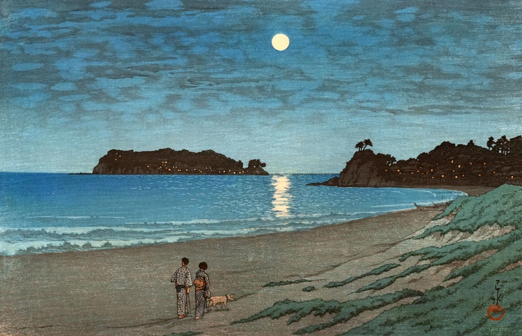 Shichirigahama by Hasui Kawase (1930), from Ronin Gallery