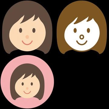 Set of 3 Woman Icon Illustrations and Vectors