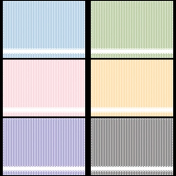 Set of 6 Lace and Stripe Pattern Background Illustrations and Vectors