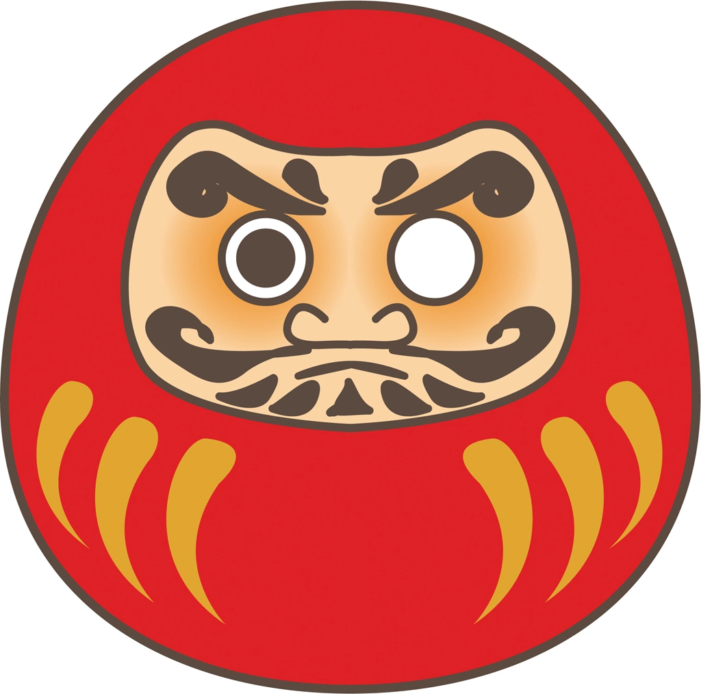 One-Eyed Daruma Doll, Illustration