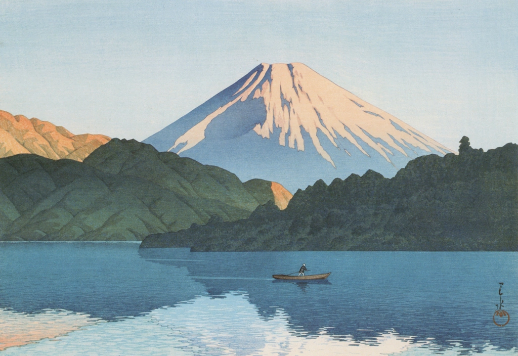 Lake Ashi, Hakone by Hasui Kawase (1935), from Hasui Kawase Art Works Collection Revised Edition