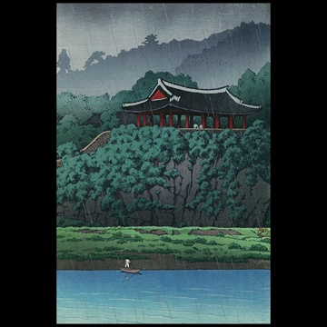 「続朝鮮風景 朝鮮平壌牡丹台」 川瀬巴水 （1940年）