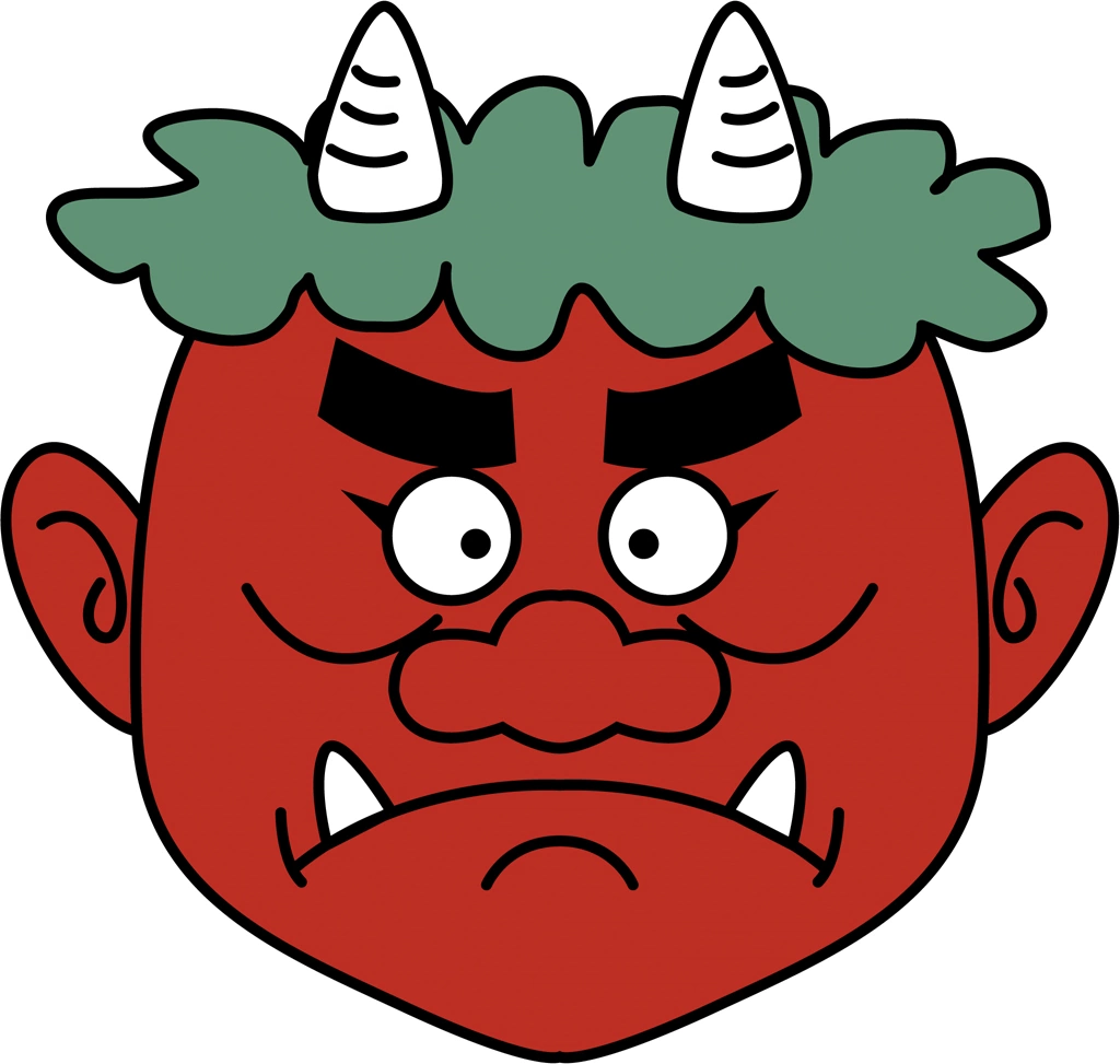 Set of 5 Oni Head Illustrations and Vectors | Red Oni