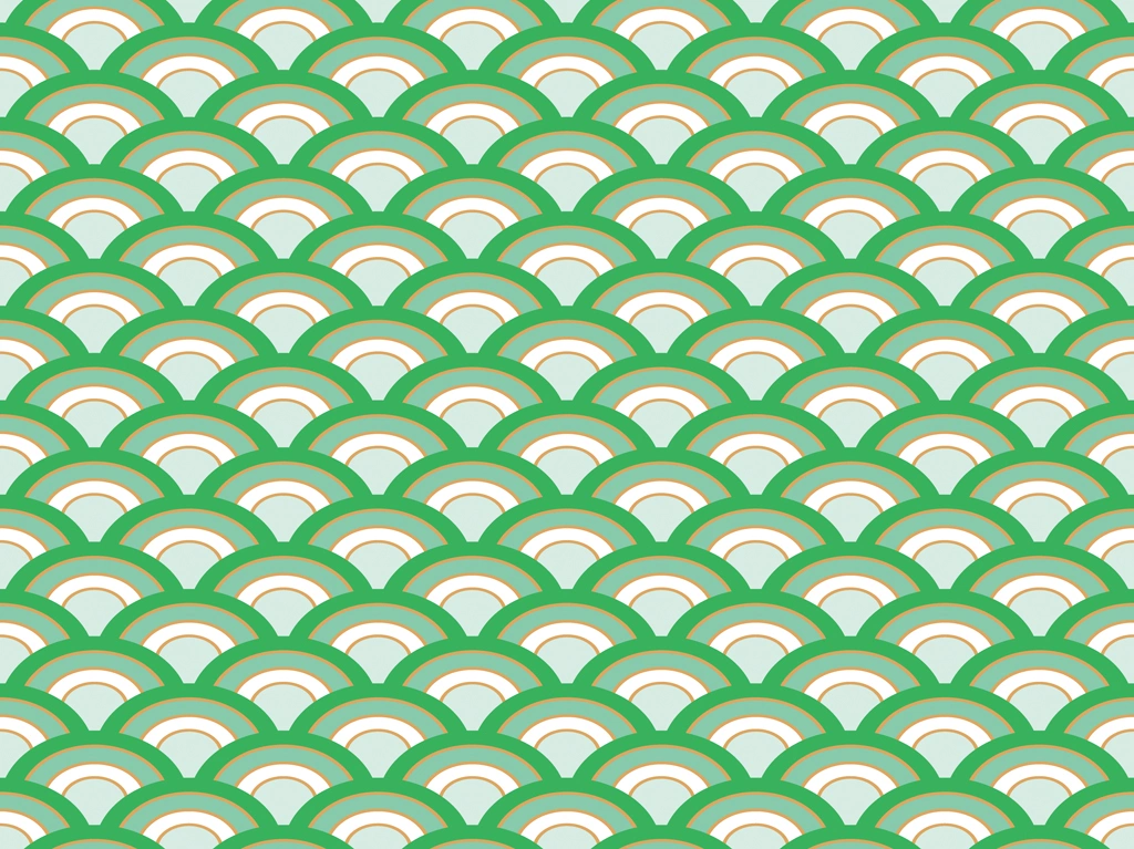 Set of 6 Wave Pattern Background Illustrations and Vectors | Green