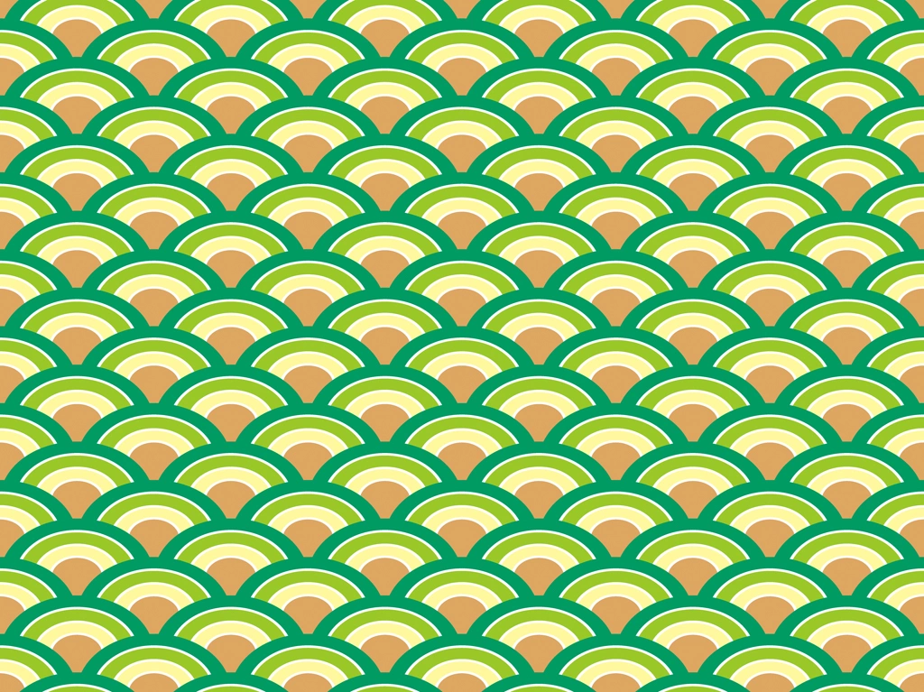 Set of 6 Wave Pattern Background Illustrations and Vectors | Green and Yellow Green