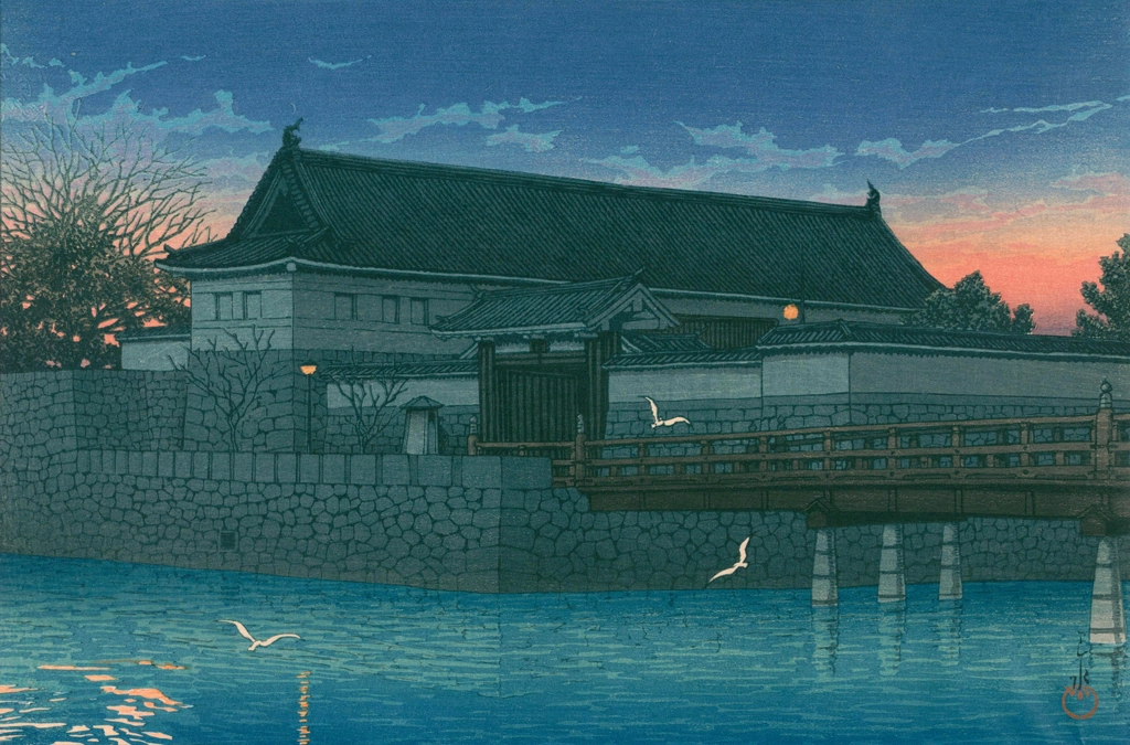 「東京二十景 平河門」 川瀬巴水 （1930年） | 川瀬巴水版画集より