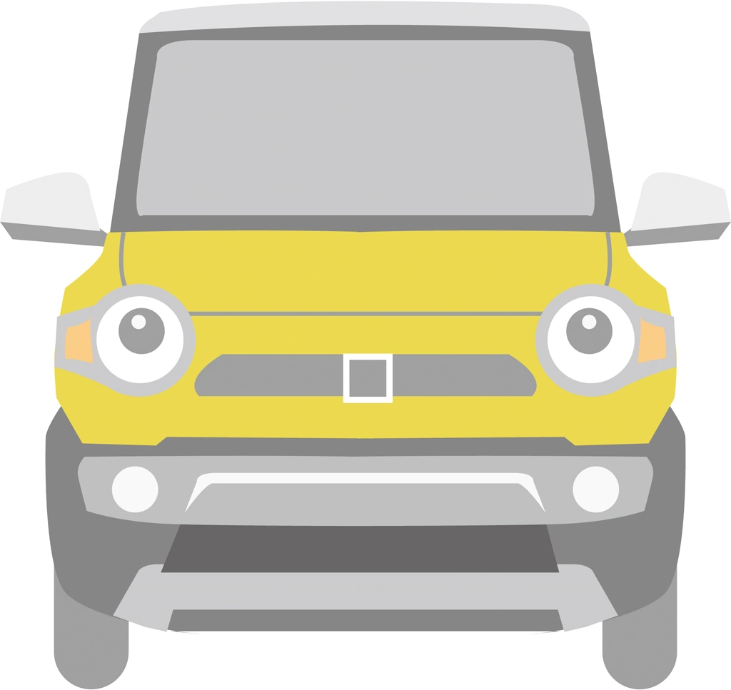 Set of 6 Suzuki Hustler Illustrations and Vectors | Yellow