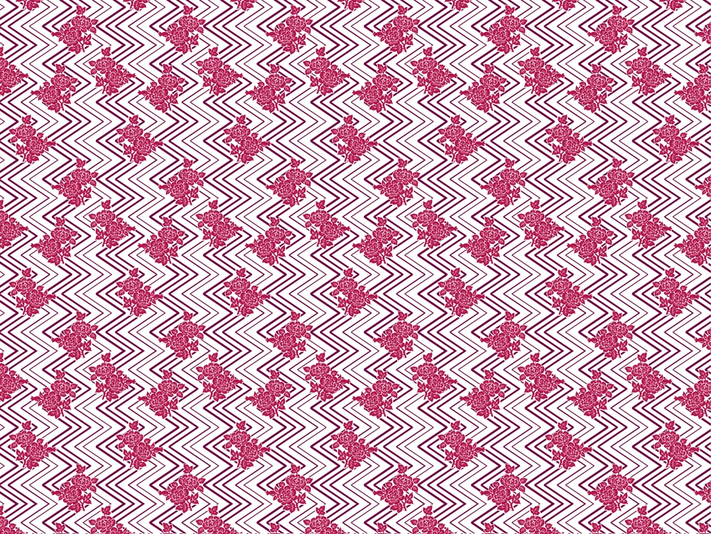 Set of 5 Zigzag Pattern with Peony Background Illustrations and Vectors | Red and White