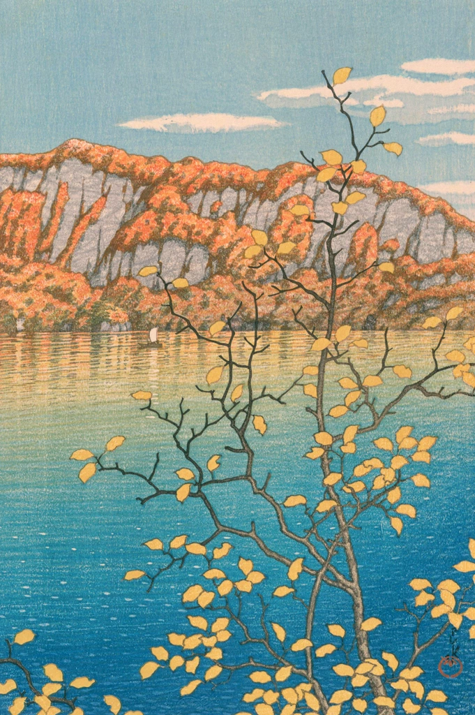 「十和田湖千丈幕」 川瀬巴水 （1933年） | 川瀬巴水版画集 2より