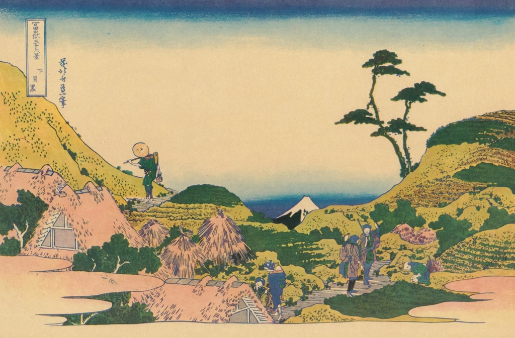 Thirty-Six Views of Mount Fuji: Shimomeguro by Katsushika Hokusai (circa 1830) | from Fugaku Sanjūrokkei