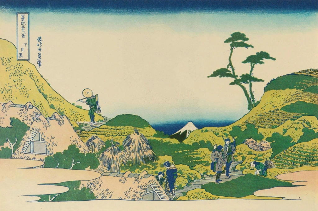 Thirty-Six Views of Mount Fuji: Shimomeguro by Katsushika Hokusai (circa 1830) | from Master Pieces of the World Hokusai 36 Views of Mount Fuji