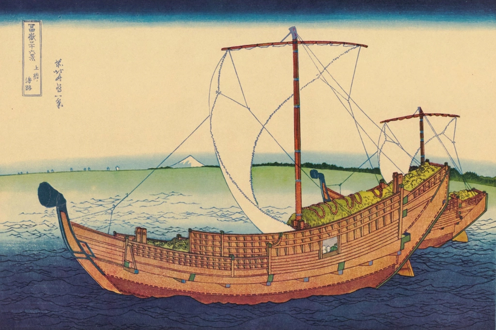 Thirty-Six Views of Mount Fuji: Kazusa Province Sea Route by Katsushika Hokusai (circa 1830) | from Fugaku Sanjūrokkei