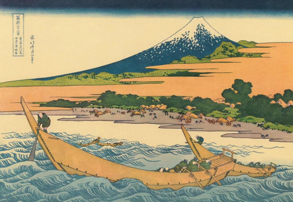 Thirty-Six Views of Mount Fuji: Sketch of Tago Bay, Ejiri Along the Tōkaidō by Katsushika Hokusai (circa 1830) | from Fugaku Sanjūrokkei