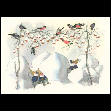 Amongst Bullfinches from “Winter’s Tale” by Ernst Kreidolf