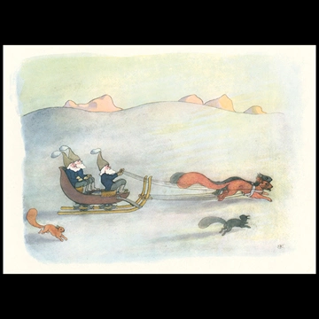 Sledging from “Winter’s Tale” by Ernst Kreidolf