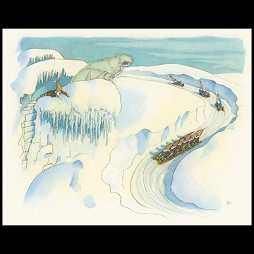 Sledging from “Winter’s Tale” by Ernst Kreidolf