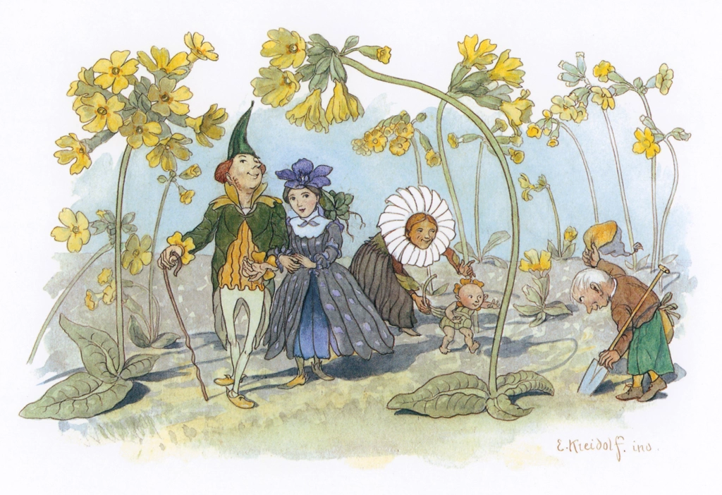 Primrose Garden from “Flower Fairy Tales” by Ernst Kreidolf | from NorthSouth Books