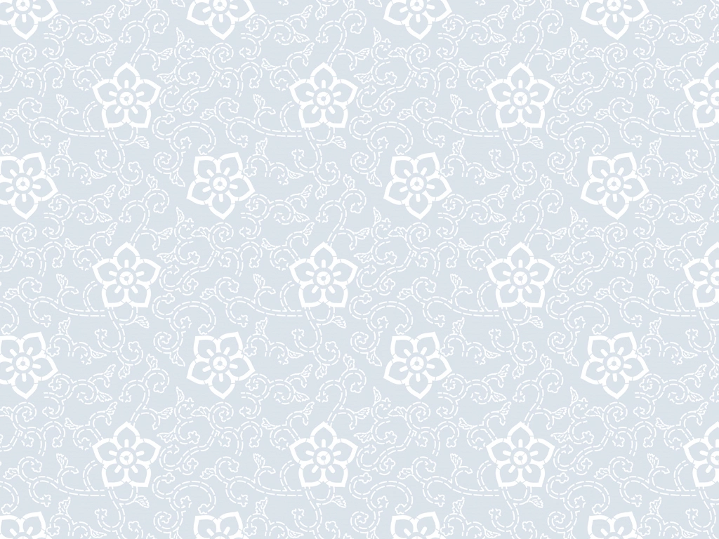 Set of 6 Vine and Flower Pattern Background Illustrations and Vectors | White and Light Gray Blue