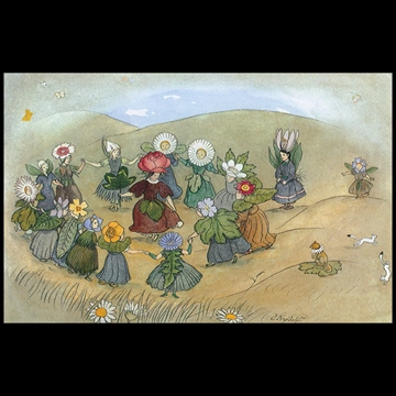 Ring around the Rosie from “Flower Fairy Tales” by Ernst Kreidolf