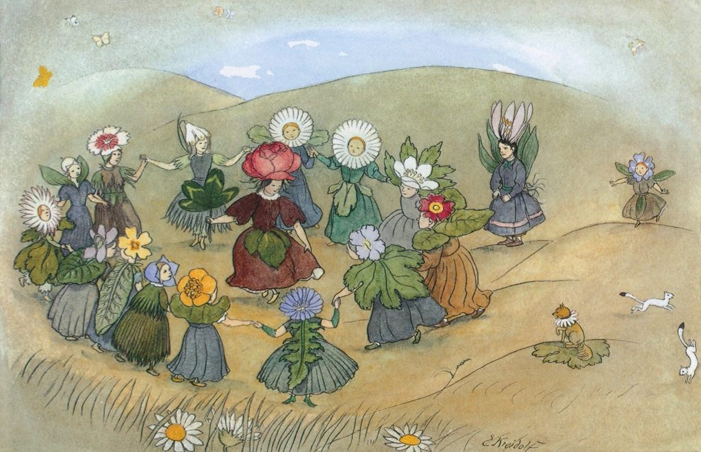 Ring around the Rosie from “Flower Fairy Tales” by Ernst Kreidolf | from NorthSouth Books