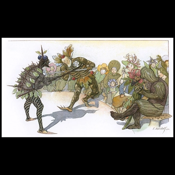 Fighting Game from “Flower Fairy Tales” by Ernst Kreidolf