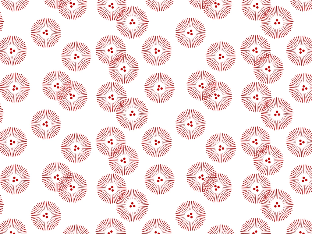 Set of 6 Round Pine Needle Pattern Background Illustrations and Vectors | Red and White