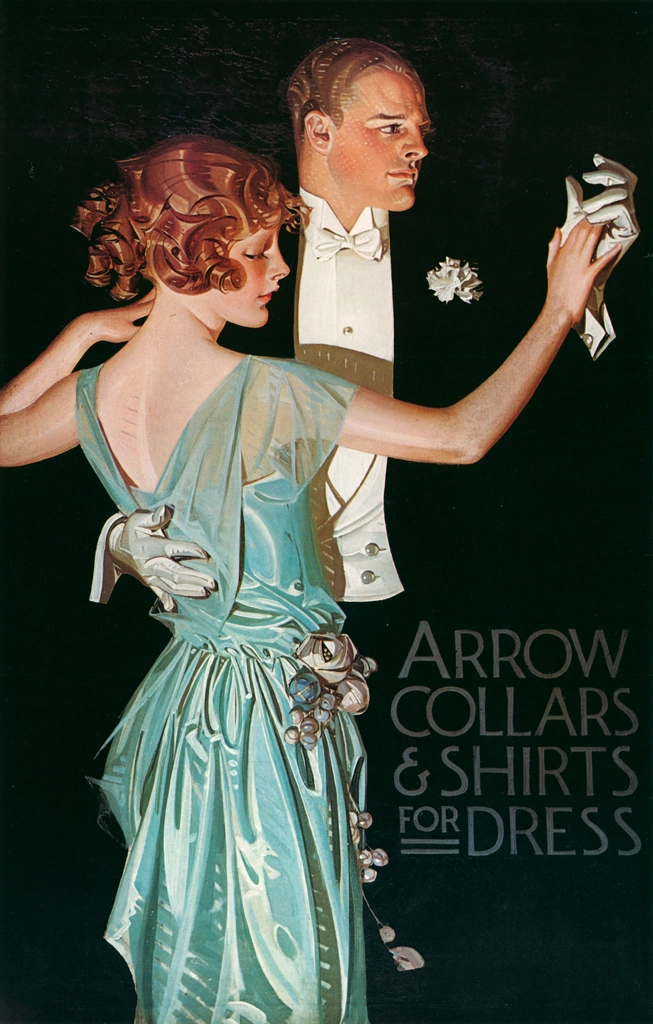 Man and Woman Dancing (Arrow Collar Advertisement) by J. C. Leyendecker (1923) | from The J. C. Leyendecker Poster Book