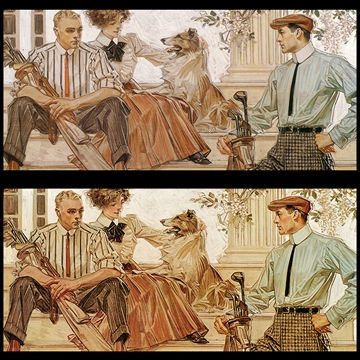 Arrow Collar Advertisement with Collie by J. C. Leyendecker (1910)