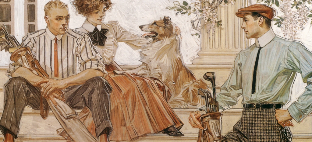 Arrow Collar Advertisement with Collie by J. C. Leyendecker (1910) | from J.C. Leyendecker: American Imagist