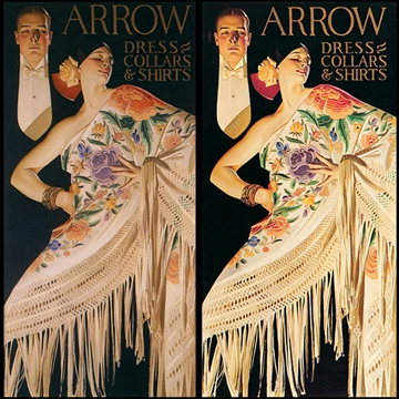 Man and Woman with Spanish Shawl (Arrow Collar Advertisement) by J. C. Leyendecker (1926)