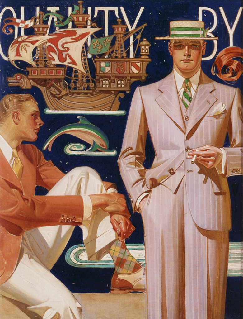 Quality by Kuppenheimer (House of Kuppenheimer Advertisement) by J. C. Leyendecker (circa 1930) | Left from J.C. Leyendecker: American Imagist