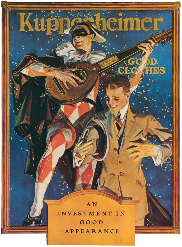 Good Clothes by Kuppenheimer (House of Kuppenheimer Advertisement) by J. C. Leyendecker (1922) | from The J. C. Leyendecker Poster Book