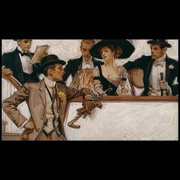 In the Stands 1 (Arrow Collar Advertisement) by J. C. Leyendecker (1913)