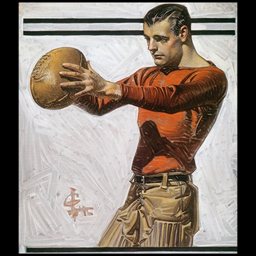 Football Player: Drop Kicker by J. C. Leyendecker (1912)