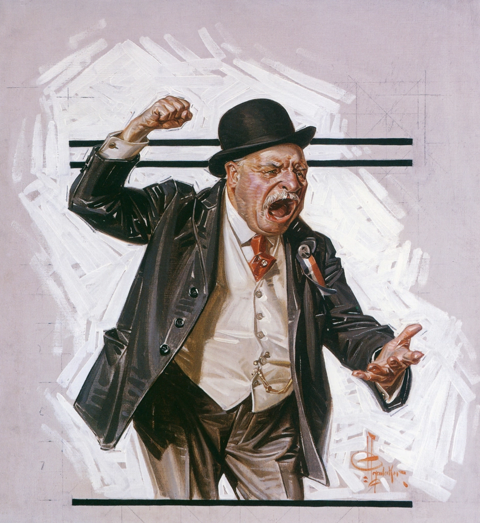 The Politician (Campaign Orator) by J. C. Leyendecker (1916) | from J.C. Leyendecker: American Imagist